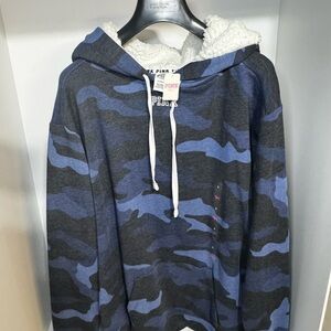 PINK Victoria's Secret Blue Camouflage Hoodie